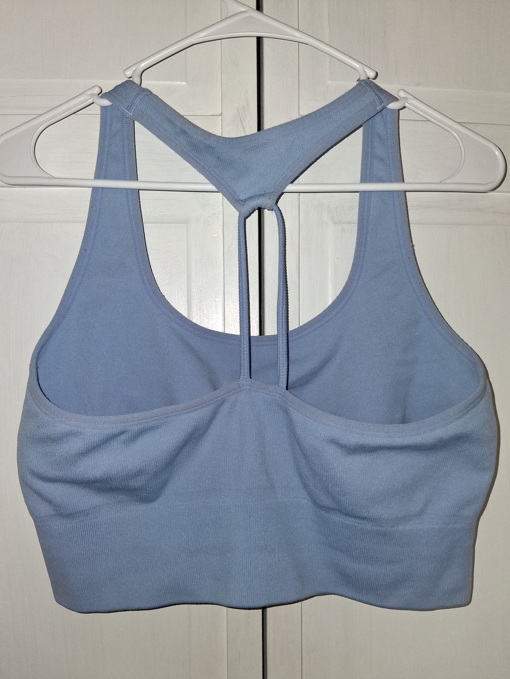 JoyLab Light Blue Ribbed Racerback Sports Bra - Picture 4 of 5